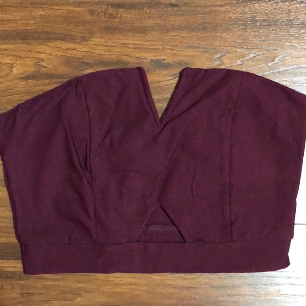 Strapless crop top